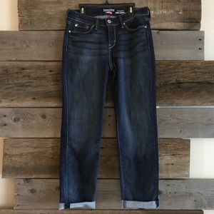 Cuffed slim ankle jeans